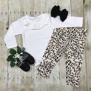 Ruffle Leopard Print Set